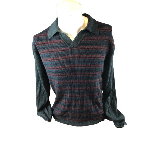 Banana Republic Mens Pullover V-Neck Sweater* Large*Fine Italian Merino Wool*EUC - Picture 1 of 6